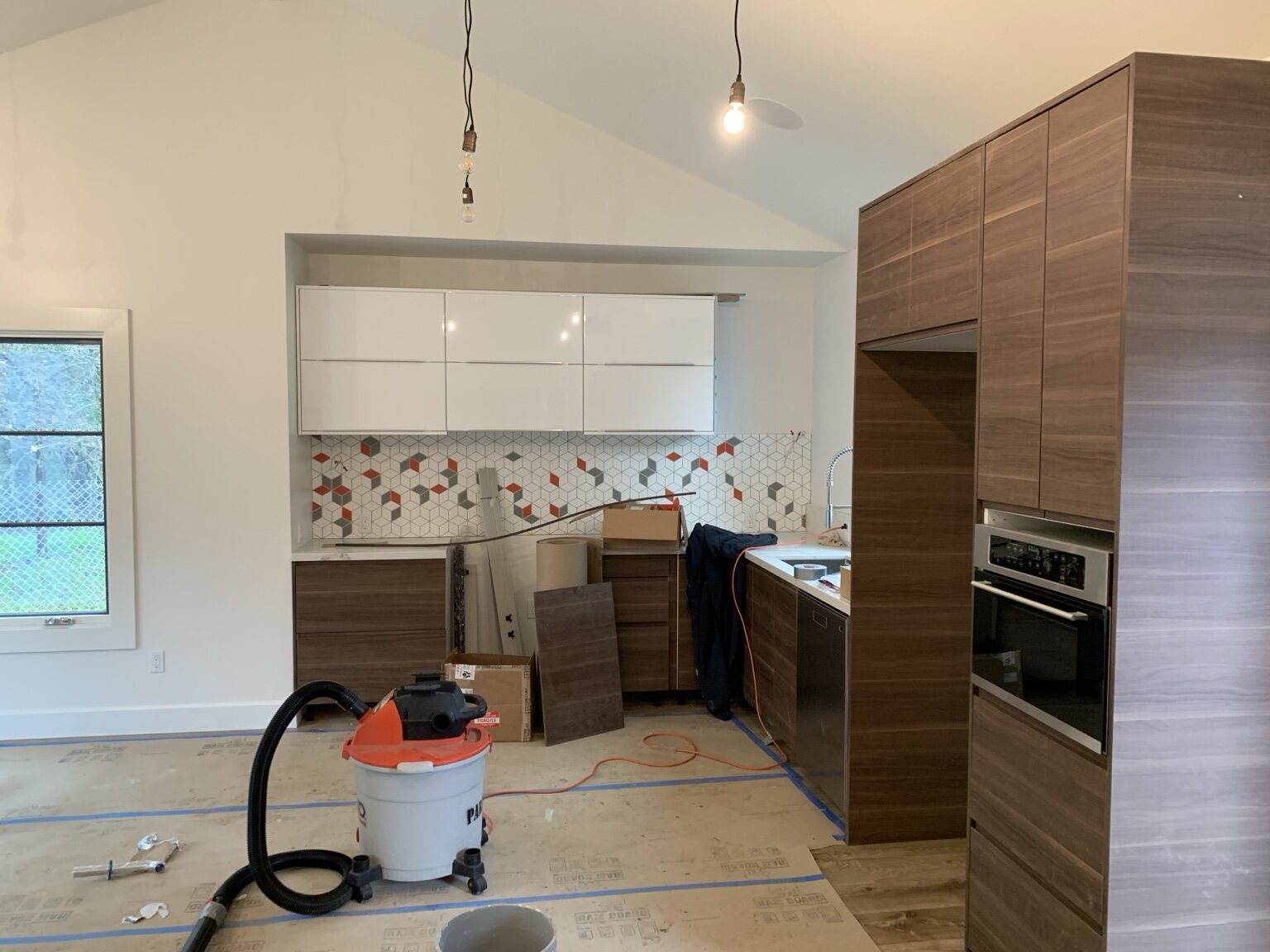 Modern custom kitchen cabinetry installation